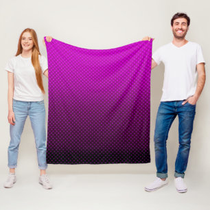 Cobertor De Velo Bolinhas gradiente roxo cores pretas escuras impre