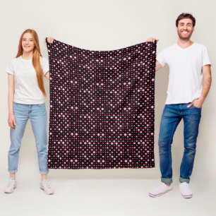 Cobertor De Velo Bolinhas Moderna 01.Rosa Preto BG