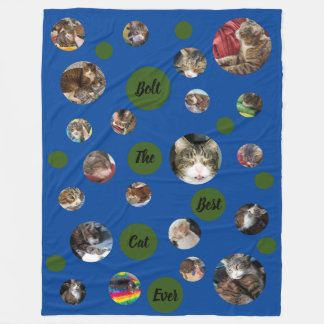 Cobertor De Velo bolinhas Pet Photo Keepsasaac Blue Fleece Blanket