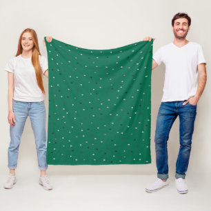 Cobertor De Velo Bolinhas prateadas em verde