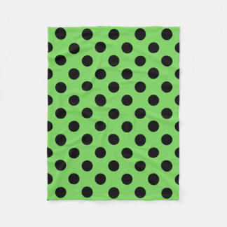 Cobertor De Velo Bolinhas pretas no verde limão