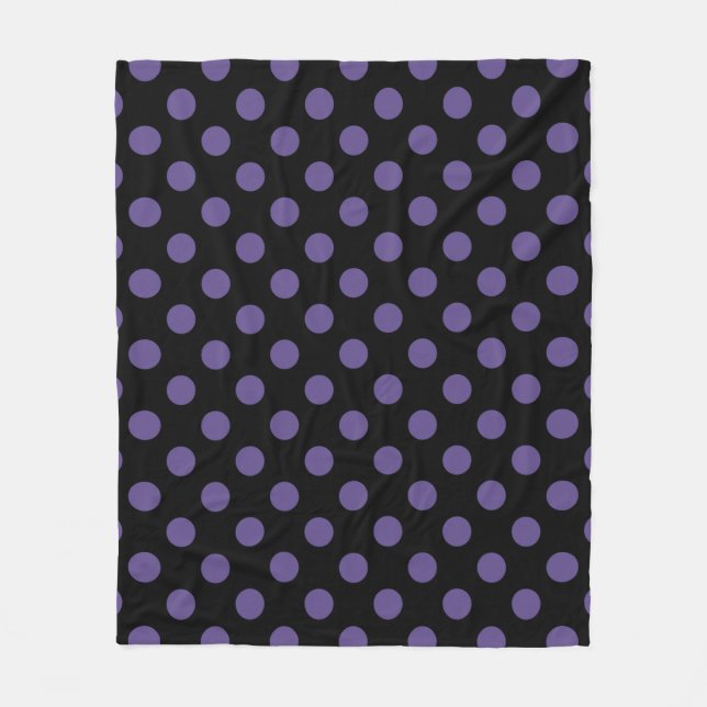 Cobertor De Velo Bolinhas ultravioletas em preto (Frente)