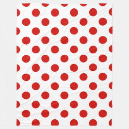 Cobertor De Velo Bolinhas vermelhas e brancas