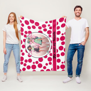 Cobertor De Velo bolinhas vermelhas sobre fundo branco