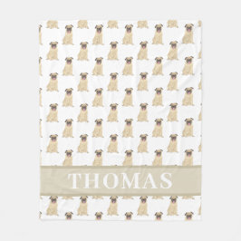 Cobertor De Velo Bolsa de Bebê de Pug Personalizada