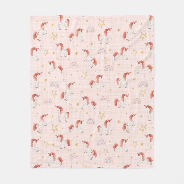 Cobertor De Velo Bolsa de Bebê Mágica Unicórn (Frente)