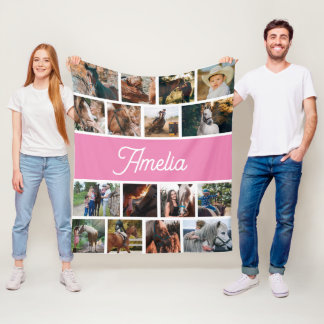 Cobertor De Velo Bolsa De Cavalo Para Meninas, Nome Para Crianças