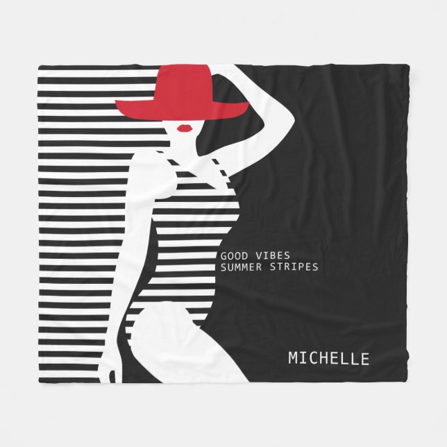 Cobertor De Velo Bolsa de serviço de nome personalizado da Mulher d (Frente (Horizontal))