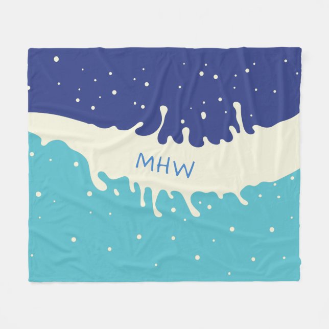 Cobertor De Velo Bolsa de velo personalizada de monograma (Frente (Horizontal))