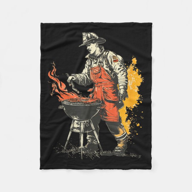 Cobertor De Velo Bom bombeiro com churrasqueira para carne e picant (Frente)