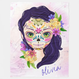 Cobertor De Velo Bom dia decorativo do crânio morto