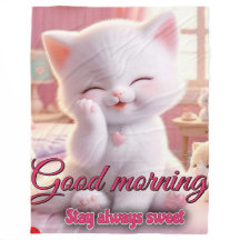 Bom dia, Fleece Blanket - Fique confortável e semp