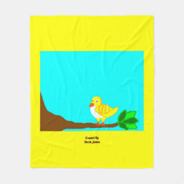 Cobertor De Velo Bom Dia Pássaro Amarelo Meio Fogão