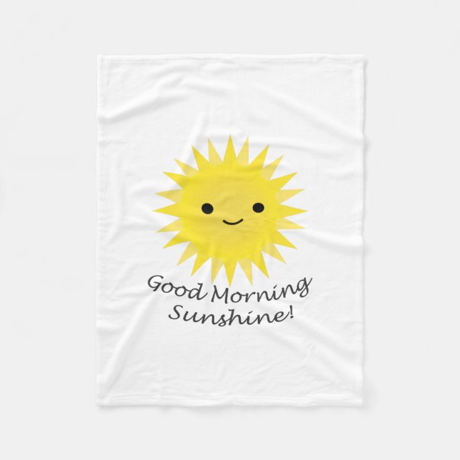 Cobertor De Velo Bom dia Sunshine Cute Kawaii Sun (Frente)