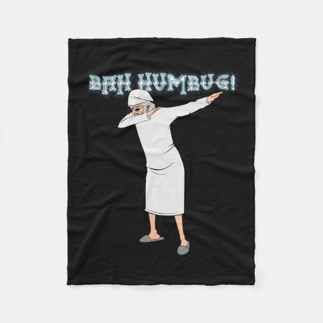 Cobertor De Velo Bom Natal Carol Dabbing Scrooge Nightgown Bah (Frente)
