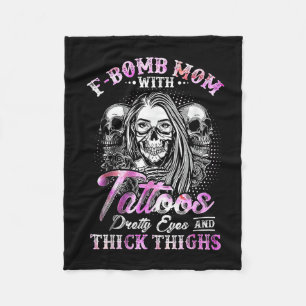 Cobertor De Velo Bomba F Mãe Com Tatuagens Bonito Olhos E Coisa Esp