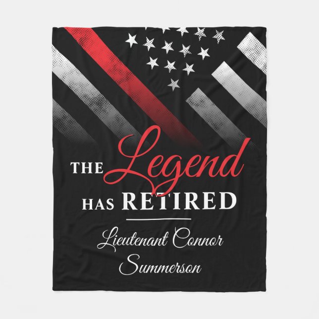 Cobertor De Velo Bombeiro Aposentadoria Linha Vermelha Bandeira Bom (Frente)