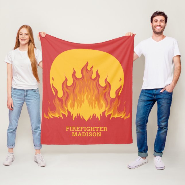 Cobertor De Velo Bombeiro de texto personalizado (In Situ)