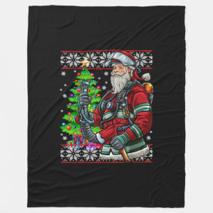 Cobertor De Velo Bombeiro Santa Claus Fireman Figurume Feia