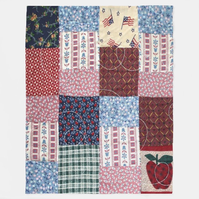 Cobertor De Velo BOMBOS DE BORDA DE PATCH QUILT (Simulados) (Frente)