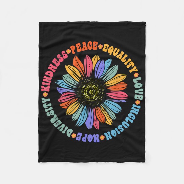 Cobertor De Velo Bondade Paz Igualdade Amor Esperança Diversidade H (Frente)
