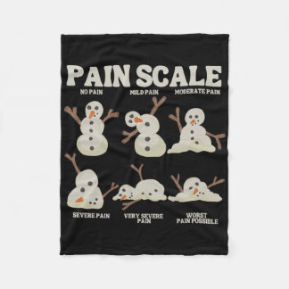Cobertor De Velo Boneco de Neve da Escala de Dor Enfermeira Natal X