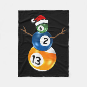 Cobertor De Velo Boneco de Neve de Natal Billiard com bolas de Mesa