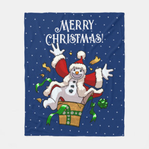 Cobertor De Velo Boneco de Neve Engraçado Surpresa de Natal Alegre