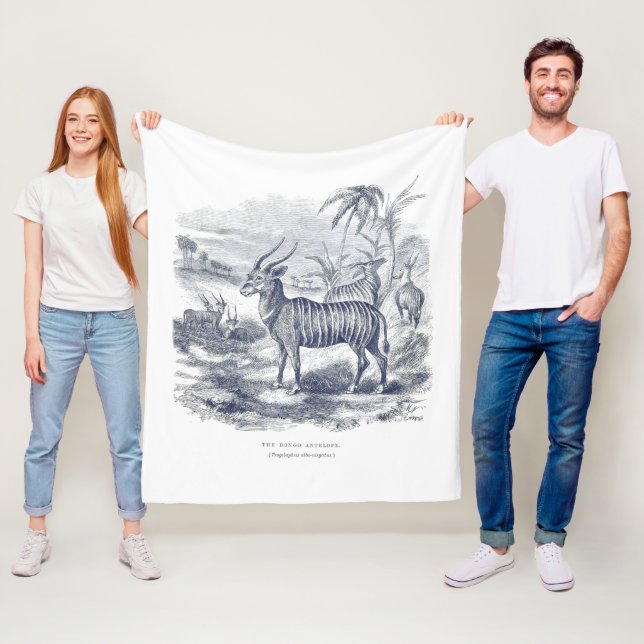 Cobertor De Velo Bongo Antelope Fleece Blanket (In Situ)