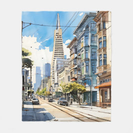 Cobertor De Velo Bonita caneta e esboço de tinta em São Francisco