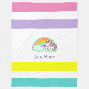 Cobertor De Velo Bonita Coloração do Unicórnio Fleece Blanket