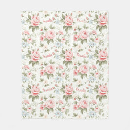 Cobertor De Velo Bonita, com nome rosa rosa,