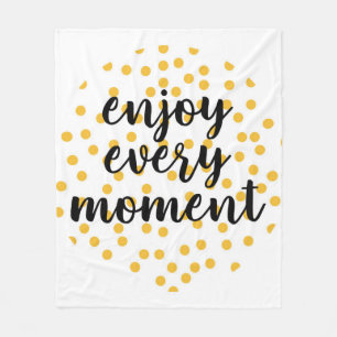 Cobertor De Velo Bonita, feliz, inspiradora "Aproveite cada momento