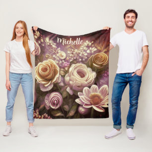 Cobertor De Velo Bonita Flor Acrílica Flor Flor Flor Blanket