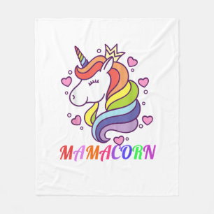 Cobertor De Velo Bonita Mamacorn Unicorn Mãe Noite Fora Arco-Íris