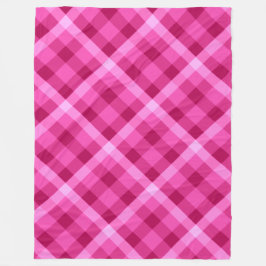Cobertor De Velo Bonita Xadrez magenta cor-de-rosa Grande Folha