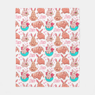 Cobertor De Velo Bonitas Bunnies Fleece Blanket