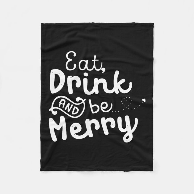Cobertor De Velo Bonito &amp; Engraçado Comer Natal (Frente)