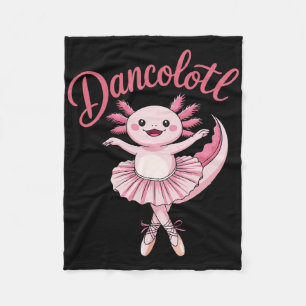 Cobertor De Velo Bonito Balé Ballerina Axolotl Dança Engraçado Danç