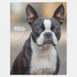 Cobertor De Velo Bonito Boston Terrier Personalizado