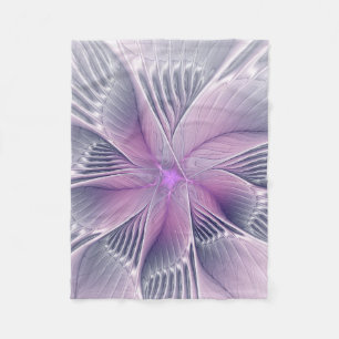 Cobertor De Velo Bonito Flor Rosa Moderna Abstrato de Arte Fractal