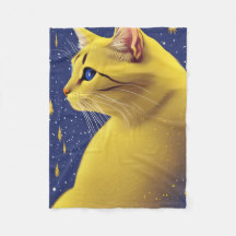 Bonito Gato Amarelo com Olhos Azuis