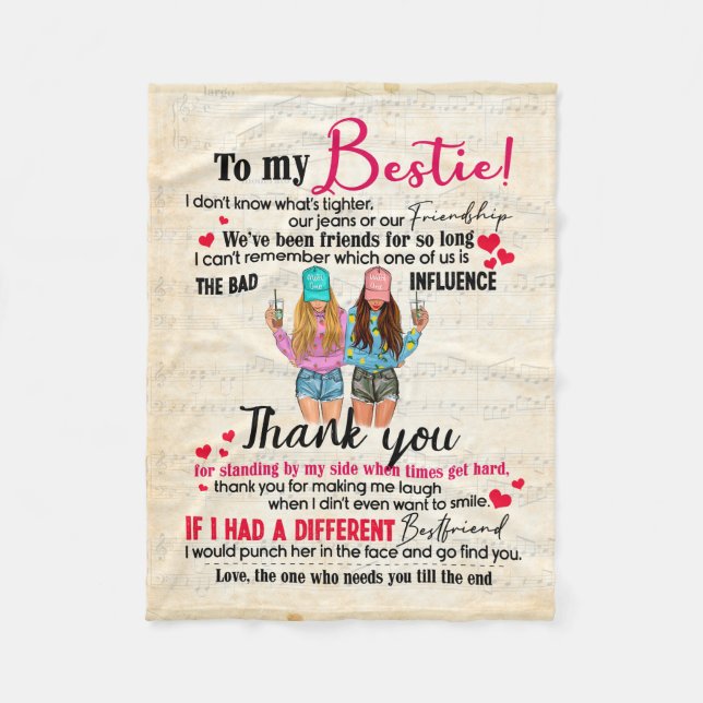 Cobertor De Velo Bonito presente para o melhor amigo, presentes eng (Frente)