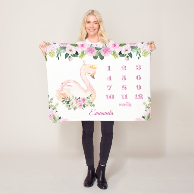 Cobertor De Velo Bonito Princesa Nome Bebê Meses Meninas (In Situ)