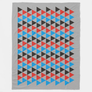 Cobertor De Velo Bonito Triângulo padrão preto vermelho + sua ideia