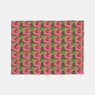 Cobertor De Velo Bonito Vermelho Flor Macro Fleece