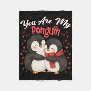 Cobertor De Velo Bonito Você É Meu Casal De Pinguim Valentines Da D