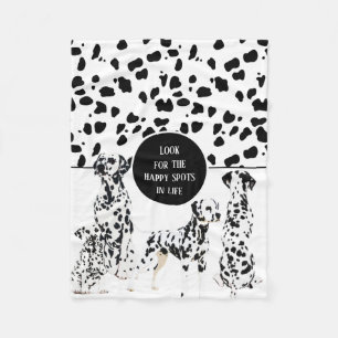 Cobertor De Velo Bonitos Dalmatianos Black & White Happy Spots