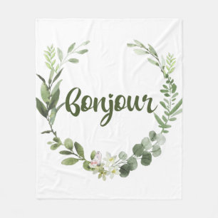 Cobertor De Velo Bonjour Hello French