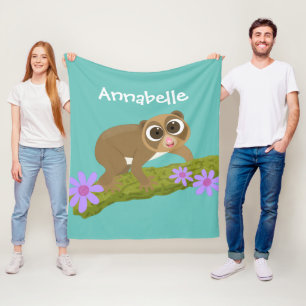 Cobertor De Velo Bons e felizes loris em desenhos animados